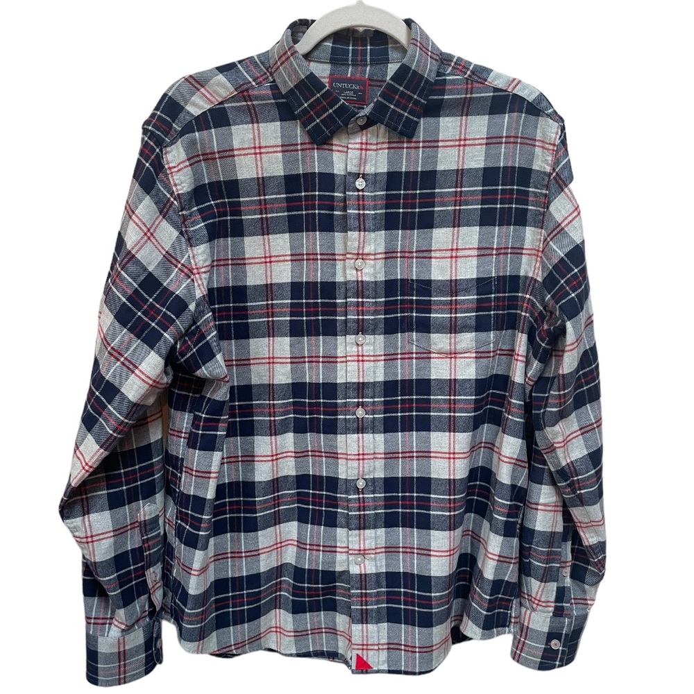 UNTUCKit Men’s Plaid Flannel Button Up Shirt
